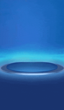 a man in a suit and tie with a white head is walking on a blue background