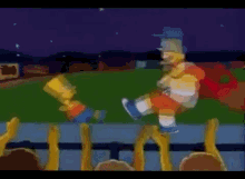 Homero Baila Bart Baila GIF - Homero Baila Bart Baila La Marcha Del Elefantito GIFs