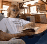 Blind Reading Book GIF - Blind Reading Book Blind Human Reading Book GIFs