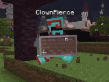 a screenshot of a minecraft game with the name clownfierce