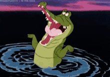 excited happy crocodile peterpan
