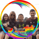 a picture of a family with the words happy pride ally written on it