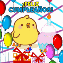 Feliz Cumpleanos Happy Birthday GIF - Feliz Cumpleanos Happy Birthday Balloons GIFs