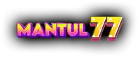 a colorful logo that says mantul 77 on a black background