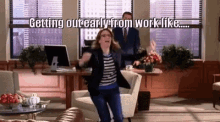 Work Getting Out GIF - Work Getting Out Work Life GIFs