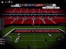 a screenshot of a video game with the words well played asym on the bottom