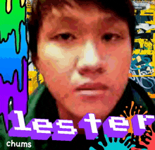 a picture of a man with the name lester written on it