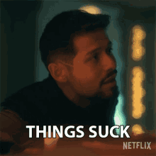 Things Suck Right Now Diego Hargreeves GIF - Things Suck Right Now Diego Hargreeves David Castañeda GIFs