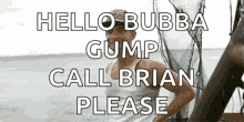 hello bubba gump call brian please forrest gump wave hello