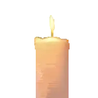a pixel art of a candle with a flame on it