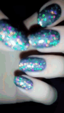 Glitter Nails GIF - Glitter Nails Glittered GIFs