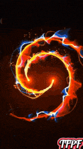 a colorful swirl with the letter y in the middle
