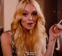 Lindsay Lohan Want Me GIF - Lindsay Lohan Want Me Smoking GIFs