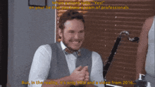 a man in a vest and bow tie is smiling with the words " but in the reality it 's only you " below him