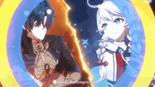 a boy and a girl are standing next to each other and the words fresh challenges are on the bottom