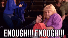 Enough!!! - Rebel Wilson As Fat Amy In Pitch Perfect GIF - Fat Amy Enough Thats Enough GIFs