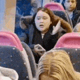 Girl On Bus Yelling GIF - Girl On Bus Yelling GIFs