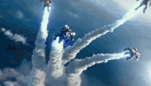 Fly Away Formation GIF - Fly Away Formation Sky Rocket GIFs