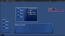 a screenshot of a video game with a new text box