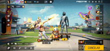a screen shot of a game called free fire with a cancel button