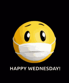 Happy Wednesday Face Mask GIF - Happy Wednesday Face Mask Emoji GIFs