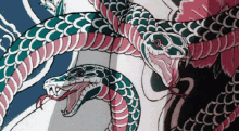 aesthetic anime snake open mouth