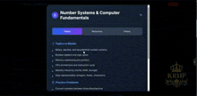 a screenshot of a number systems and computer fundamentals lesson