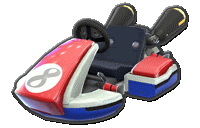 Mario Kart 8 Standard Kart Sticker - Mario Kart 8 Standard Kart Body Stickers