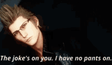 No Pants On Ignis GIF - No Pants On Ignis Scientia GIFs