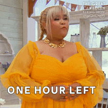 One Hour Left Ann Pornel GIF - One Hour Left Ann Pornel The Great Canadian Baking Show GIFs