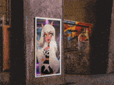 a poster of a cartoon character with the number 46 on the wall