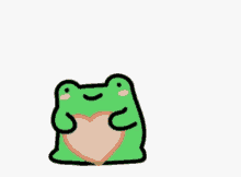 Tiny Green Frog Frog Love GIF - Tiny Green Frog Frog Love Frog Heart GIFs