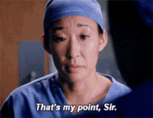 greys anatomy cristina yang thats my point sir my point that is my point
