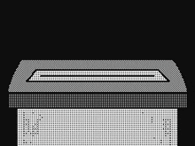 a black and white drawing of a box with a fox on it
