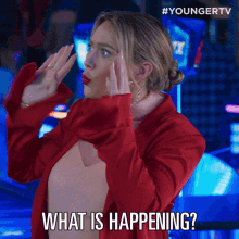 What Is Happening Kelsey Peters GIF - What Is Happening Kelsey Peters Younger GIFs