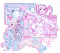 a picture of a girl with the name lavender galactic on it