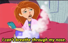 I Can'T Breathe Through My Nose GIF - Kim Possible Sick Cold GIFs