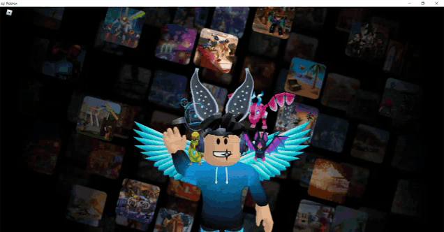 a screenshot of a roblox game with a boy with wings