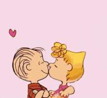 Linus And Sally Linus And Sally Kiss GIF - Linus And Sally Linus And Sally Kiss Sally And Linus GIFs