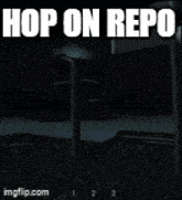 a poster that says hop on repo baldie