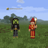 a screenshot of diddy 's commons 4k shows a wizard and a red monster