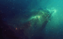 a painting of a galaxy with a lot of stars in it
