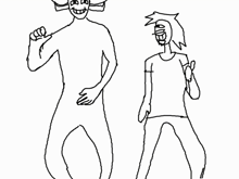 a black and white drawing of a monster with a crown on its head