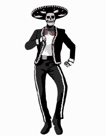 folklorico dancing skull mariachi charro