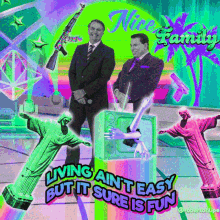 Vaporwave Nice Family GIF - Vaporwave Nice Family Living Is Not Easy GIFs