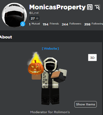 Webspace  Roblox Player Profile - Rolimon's