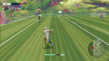 a soccer game is being played with a score of 1 to 1