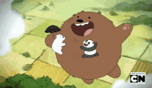 We Bare Bears My Neighbor Totoro GIF - We Bare Bears My Neighbor Totoro Float GIFs