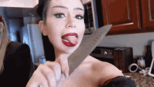 Lick Knife GIF - Lick Knife Dangerous GIFs