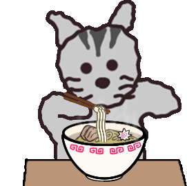 ラーメン Noodle Sticker - ラーメン Noodle Cute Cat Stickers